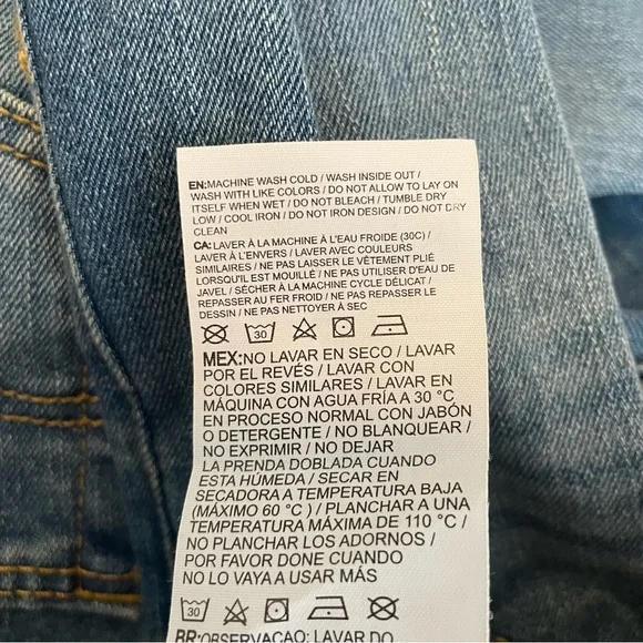 Levi’s Performance 511 Slim Jeans Boys Size 4 Blue Straight Leg Adjustable Waist - Picture 14 of 14